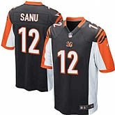 Nike Men & Women & Youth Bengals #12 Mohamed Sanu Black Team Color Game Jersey,baseball caps,new era cap wholesale,wholesale hats